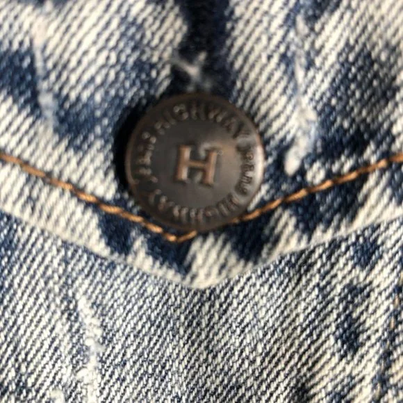 Highway Jeans Girls Denim Jacket Size S Hooded Sweatshirt Button Up Casual - Picture 6 of 15